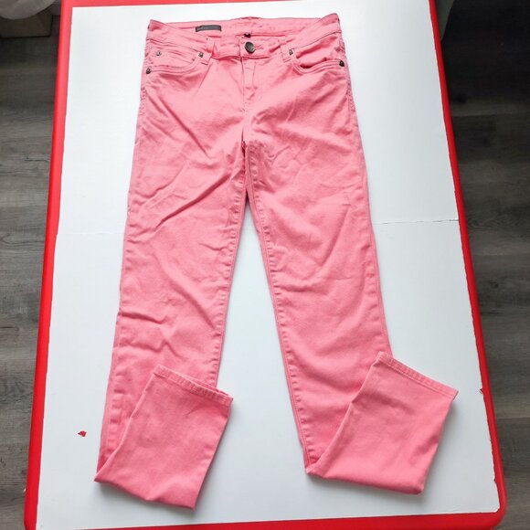 KUT from the Kloth Diana jeans women's size 4 pink mid-rise, relaxed fit, skinny - Picture 1 of 16